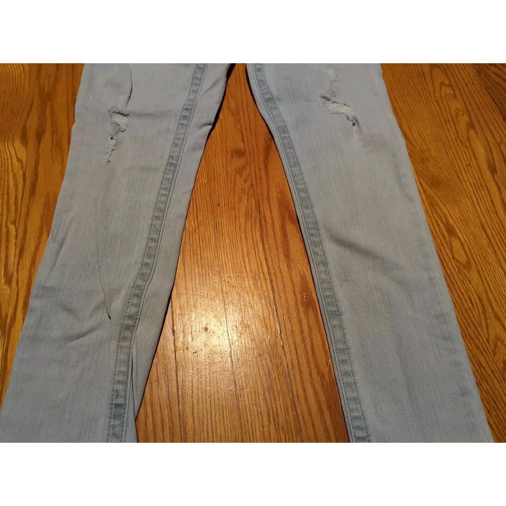 Seven7 Women's Light Blue Denim Distressed Slim Straight‎ Jeans  Size 10 - Picture 6 of 11